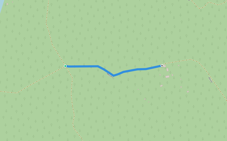 Alkula L walking route map in Pölläkkä