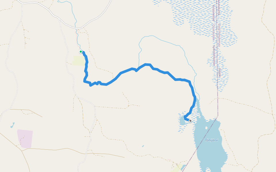 Uttarmossa vandringsled walking route map in Utfolk