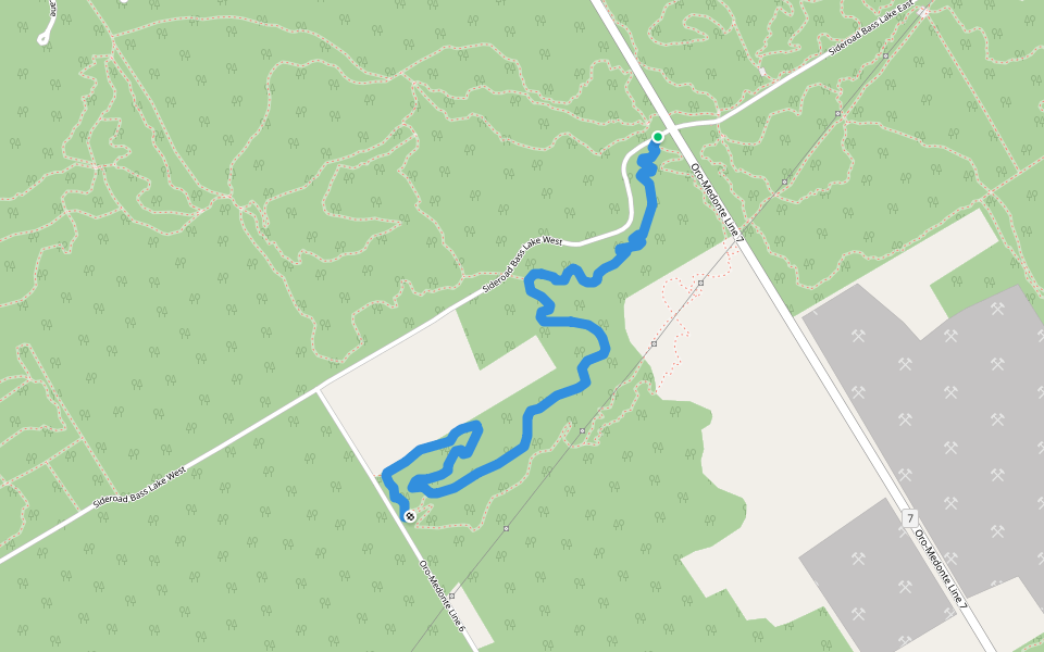 Hutch-Brown Red walking route map in Oro Station