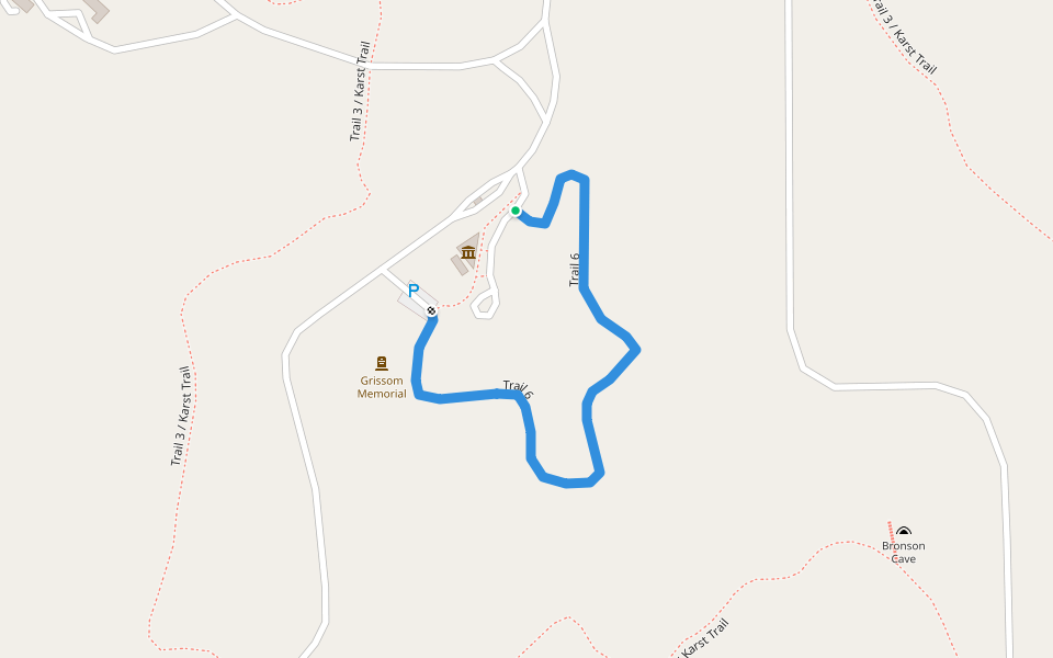 Trail 6 walking route map in Mitchell