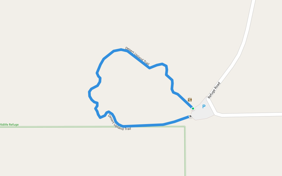 Desert Upland Trail walking route map in Roswell