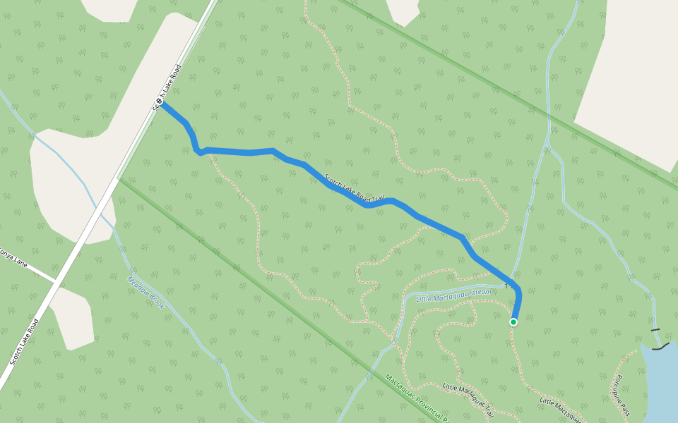 Scotch Lake Road Trail walking route map in Scotch Lake