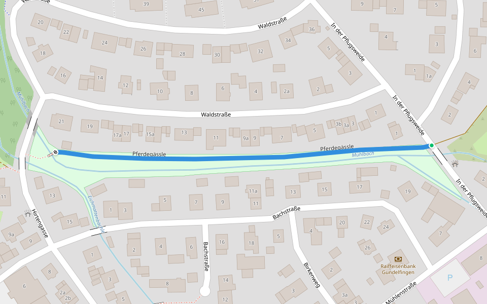 Pferdegässle walking route map in March
