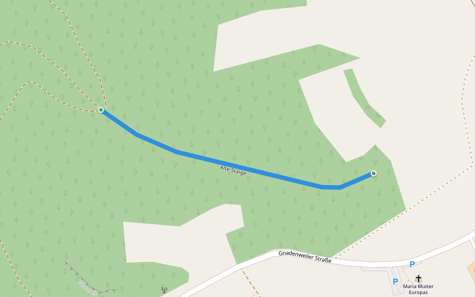 Alte Staige walking route map in Bärenthal