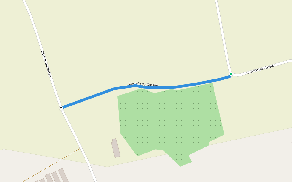 Chemin du Gassier walking route map in Berre-l'Étang