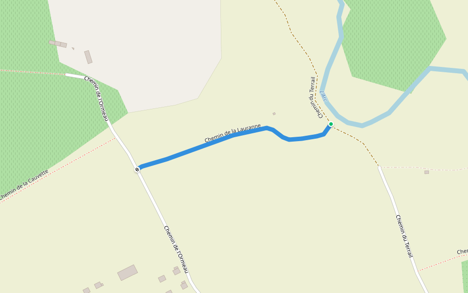 Chemin de la Lauranne walking route map in Berre-l'Étang