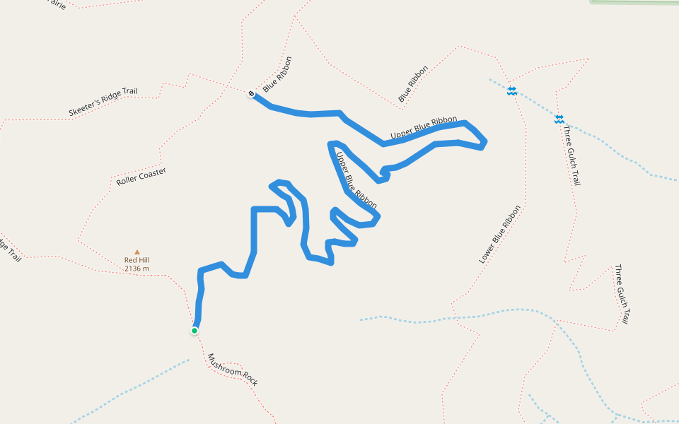 Map Ribbon Route Upper Blue Ribbon in Colorado | Walking Map
