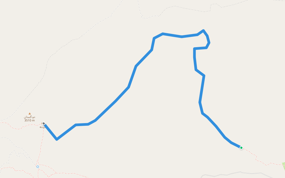لابید سرخ walking route map in Deh Bala