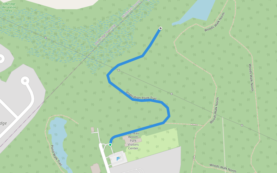 Inspiration Point Trail walking route map in Aberdeen Township