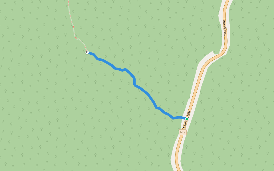 Sentier de Savane-Roche Virginie walking route map in Regina