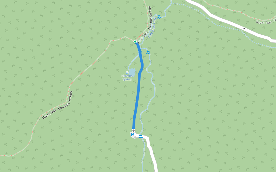 Harmon Spring Trail walking route map in Bourbon