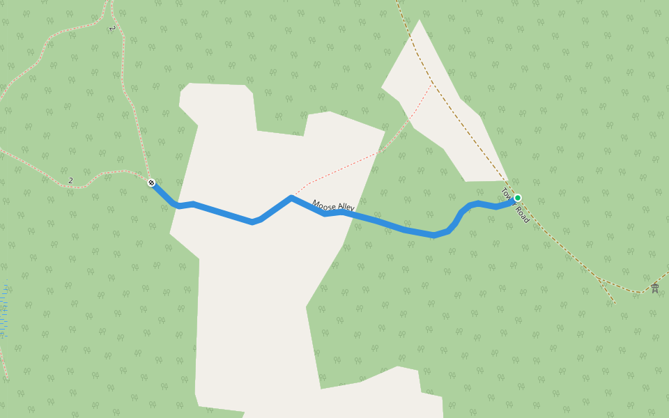 Moose Alley walking route map in Mount Hope