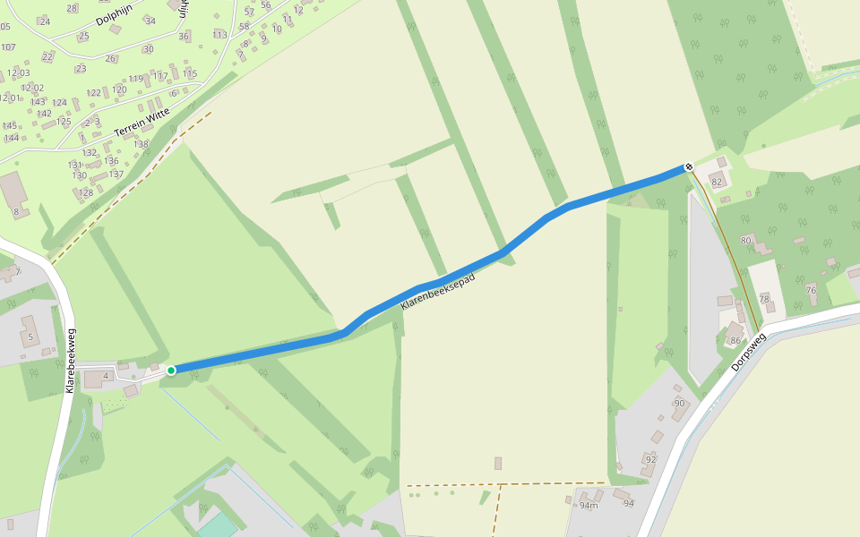 Klarenbeeksepad walking route map in Ouddorp