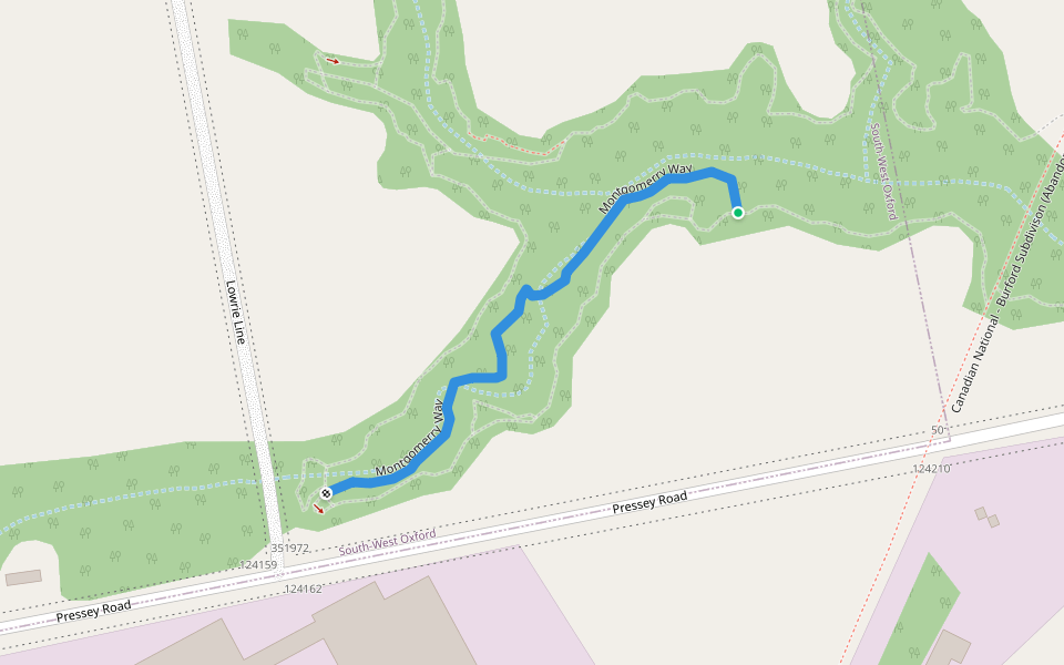 Montgomerry Way walking route map in Eden