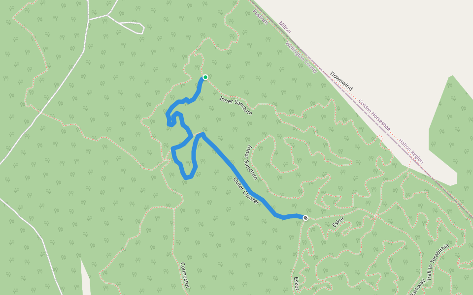 Outer Cloister Hiking Trail Guelph, Ontario Pacer