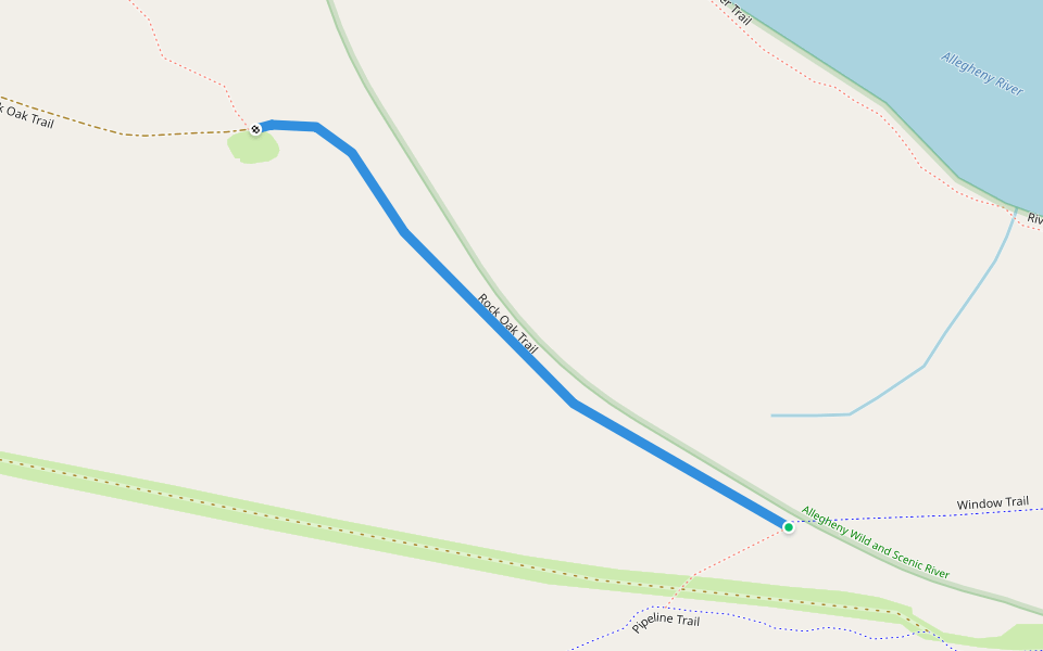 Rock Oak Trail walking route map in Kennerdell