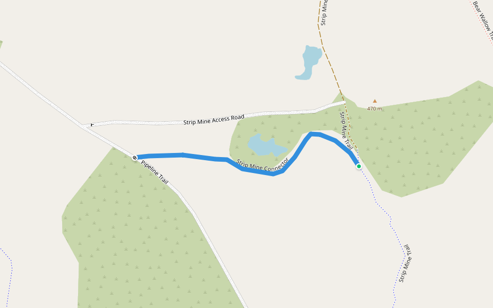 Strip Mine Connector walking route map in Polk