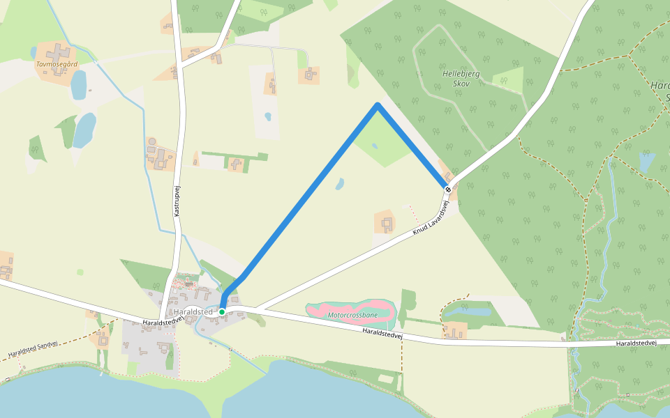 Kirkesti walking route map in Ringsted