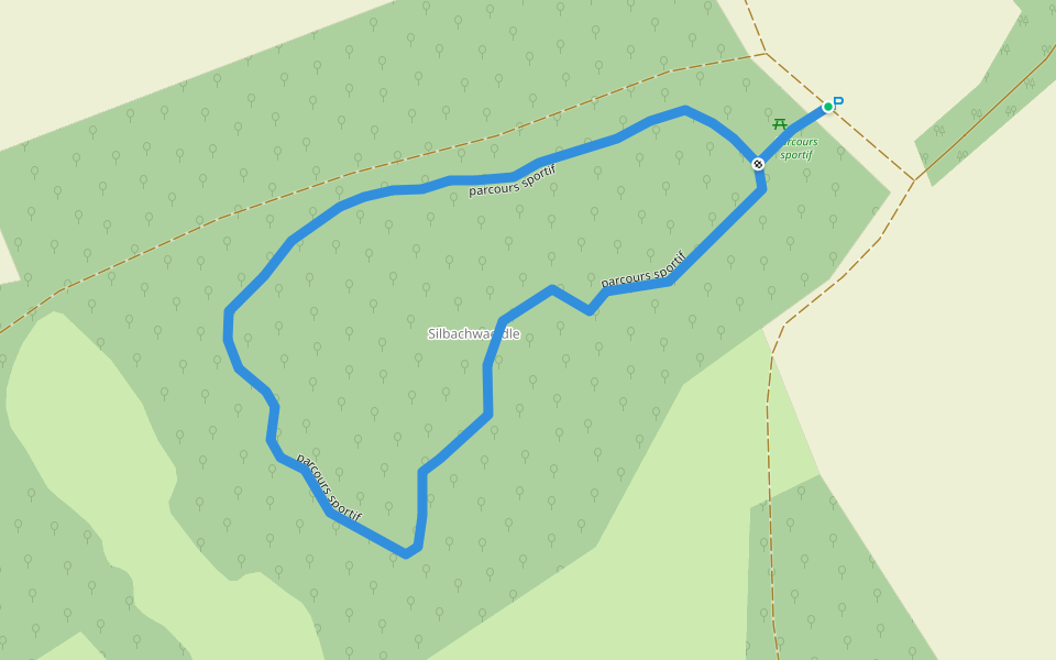parcours sportif walking route map in Bourbach-le-Bas
