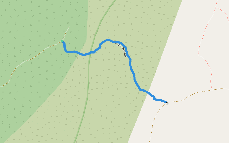 Trilho dos Cães walking route map in Pedrógão