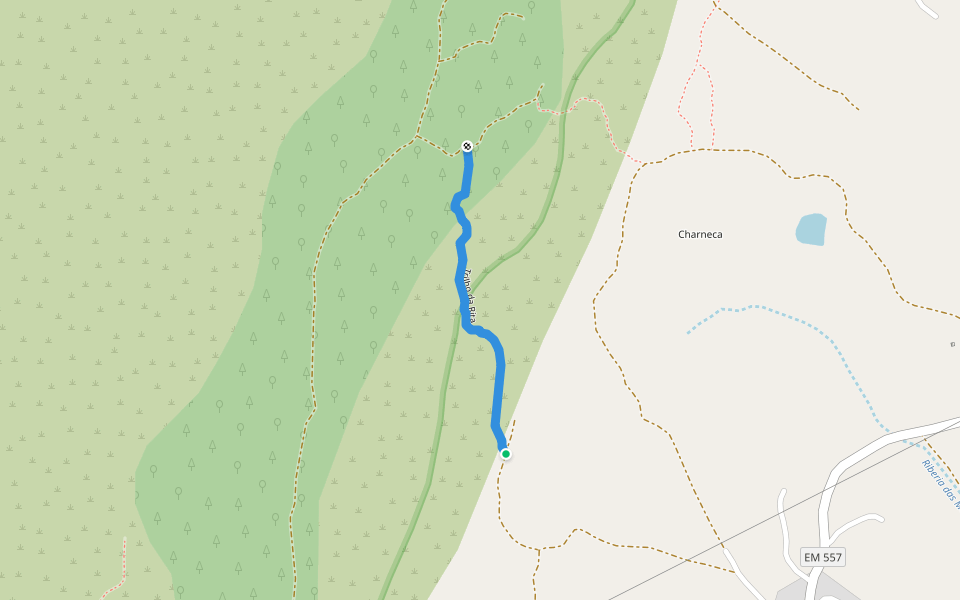 Trilho da Rita walking route map in Pedrógão