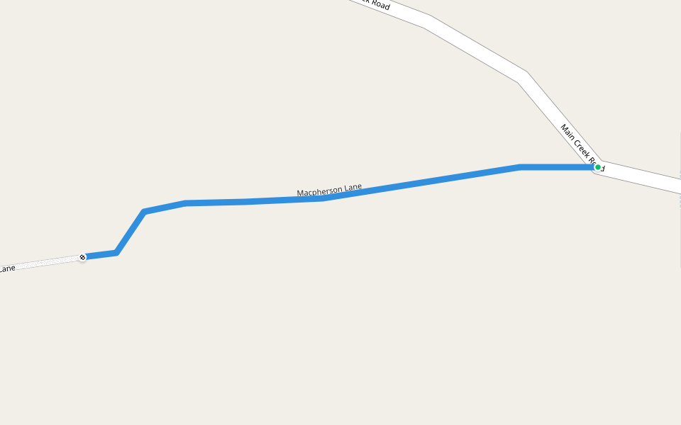 Macpherson Lane walking route map in Main Ridge