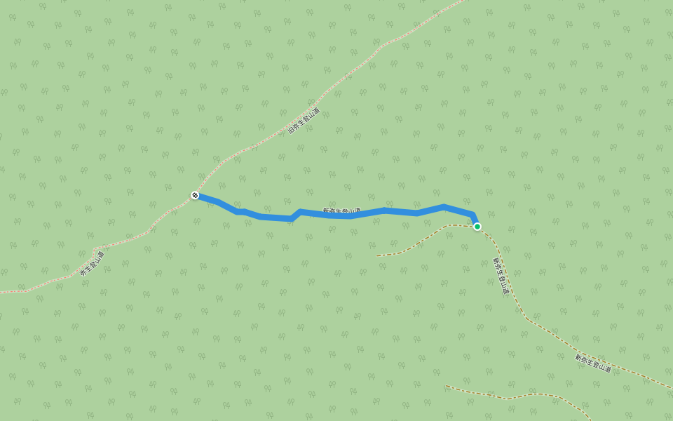 新弥生登山道 walking route map in Hirosaki