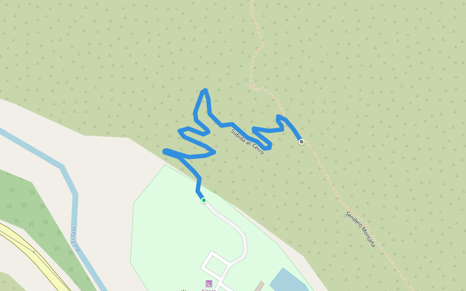 Subida al. Cerro walking route map in La Quebrada