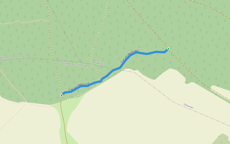 Trail am Waldrand walking route map in Ottweiler