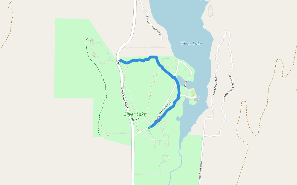 Campground Connector Trail walking route map in Maple Falls