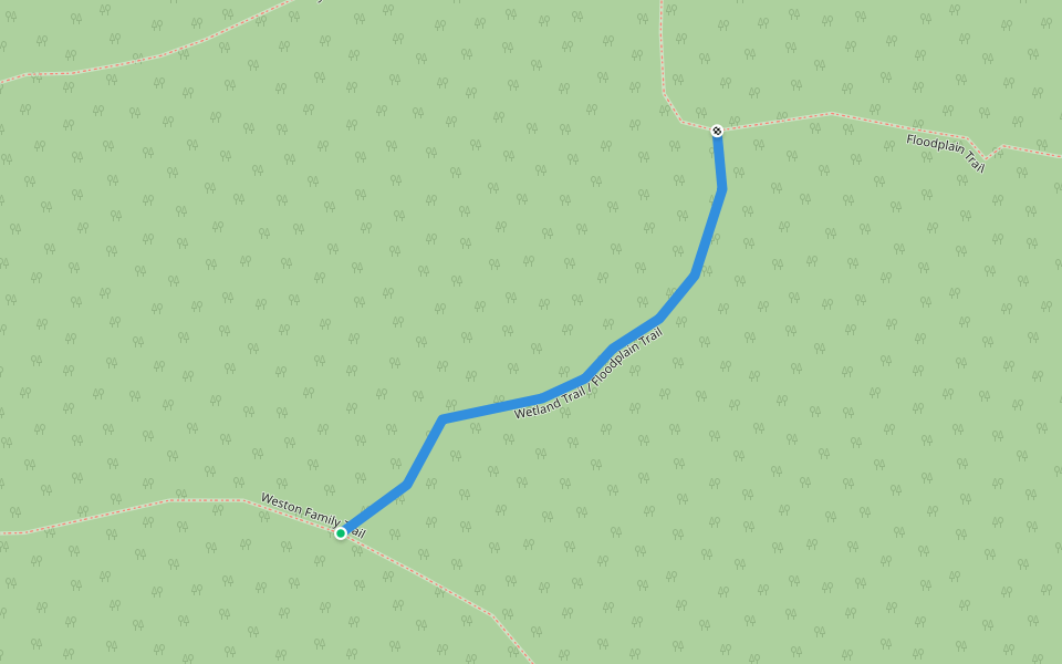 Wetland Trail / Floodplain Trail walking route map in Walsingham