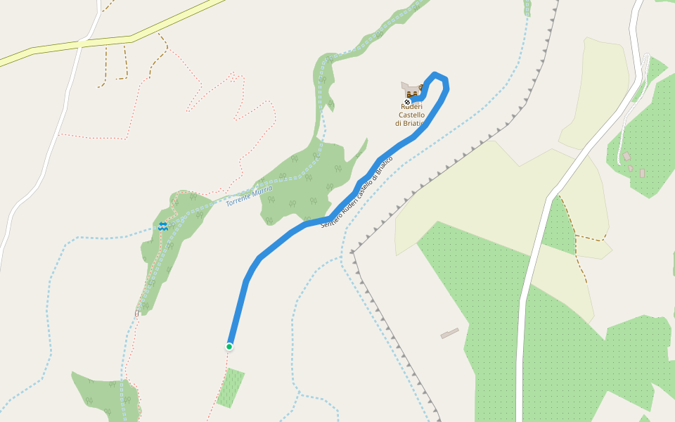 Senitero Ruderi castello di Briatico walking route map in Vibo Marina