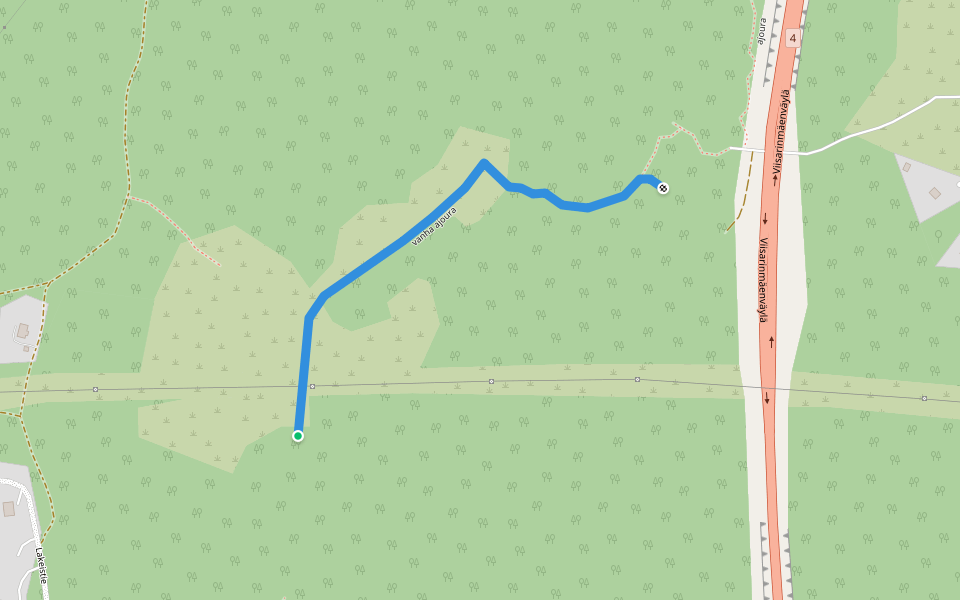 vanha ajoura walking route map in Jyväskylä