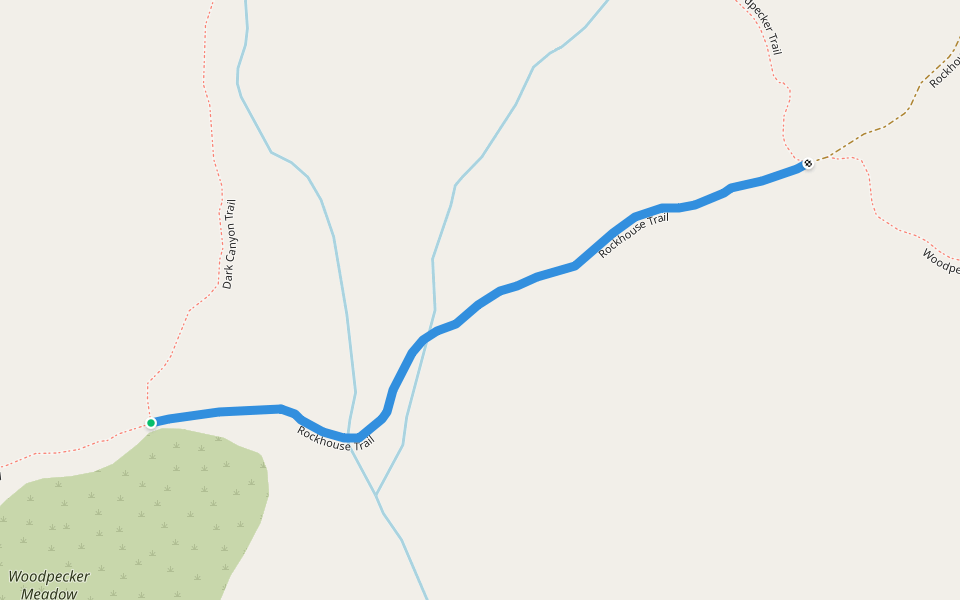 Rockhouse Trail walking route map in Kennedy Meadows