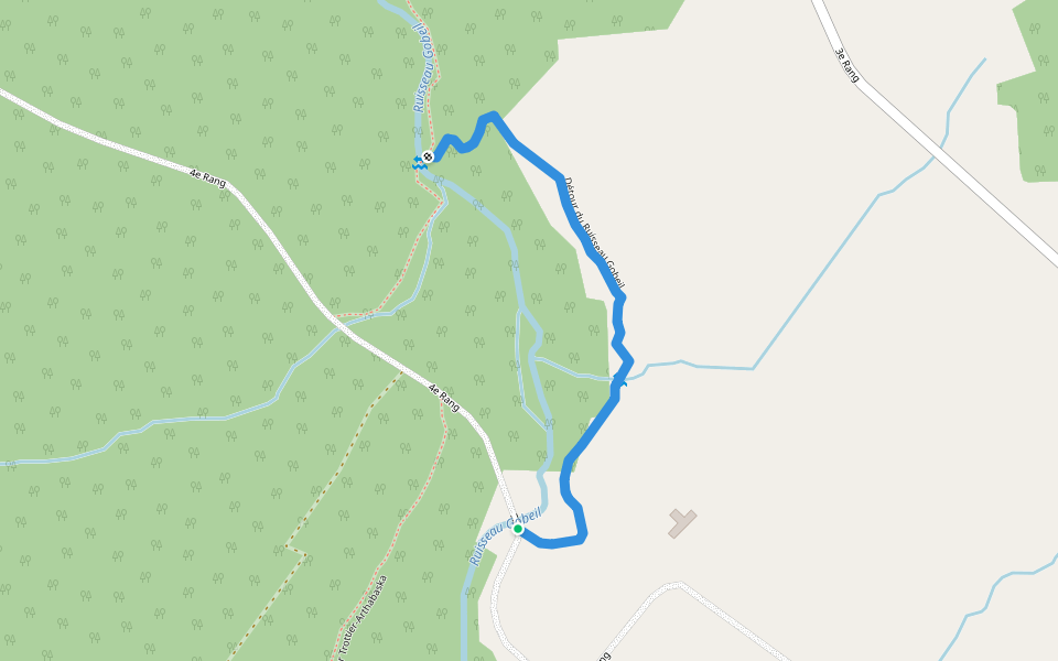 Détour du Ruisseau Gobeil walking route map in Sainte-Hélène-de-Chester
