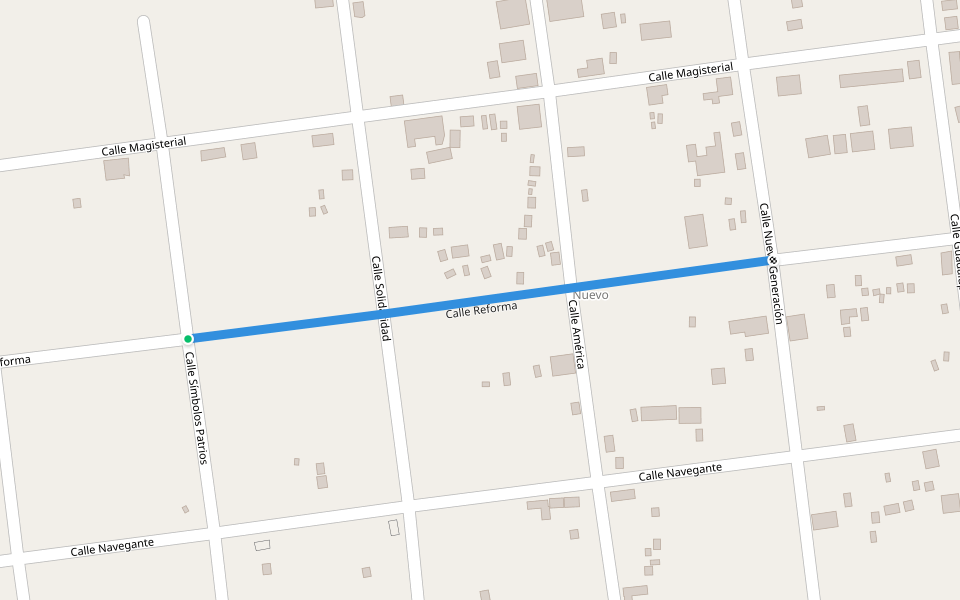 Calle Reforma walking route map in San Mateo del Mar