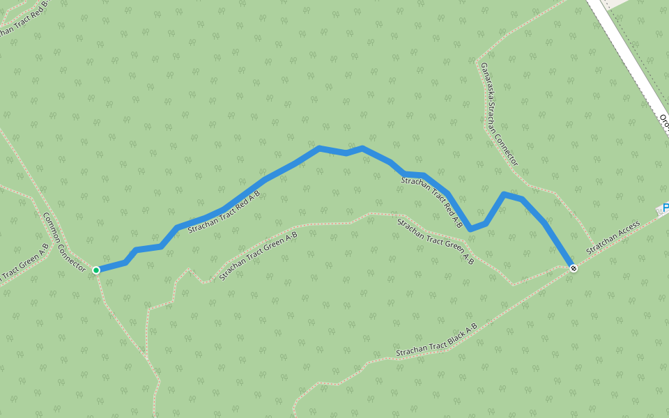 Strachan Tract Red A-B walking route map in Moonstone
