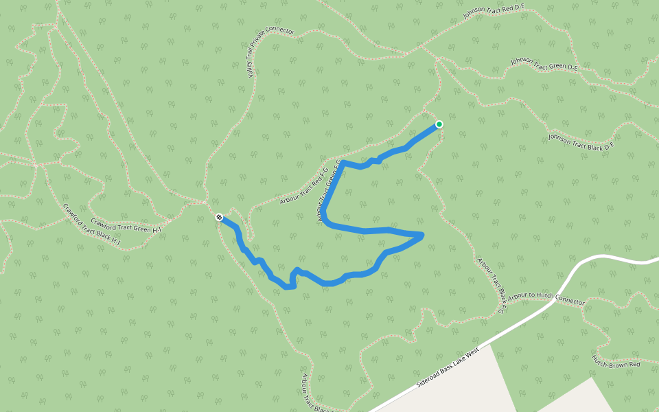 Arbour Tract Green F-G walking route map in Oro Station