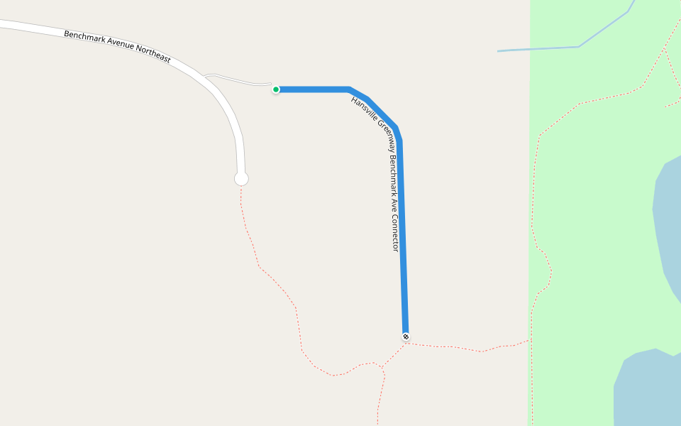 Hansville Greenway Benchmark Ave Connector walking route map in Hansville