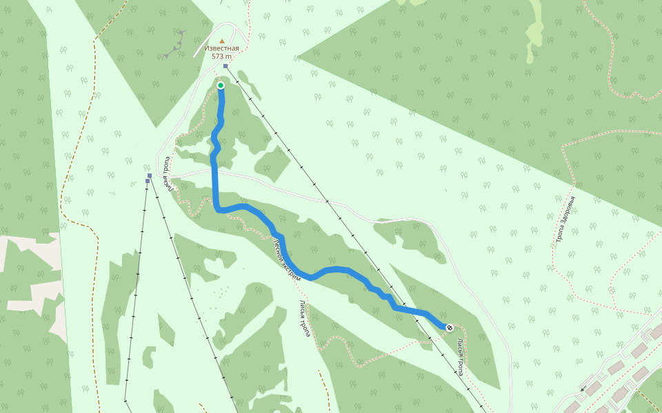 Лесной экстрим walking route map in Turgoyak