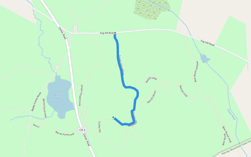 Turkey Hill (yellow) Hiking Trail Austerlitz, New York Pacer