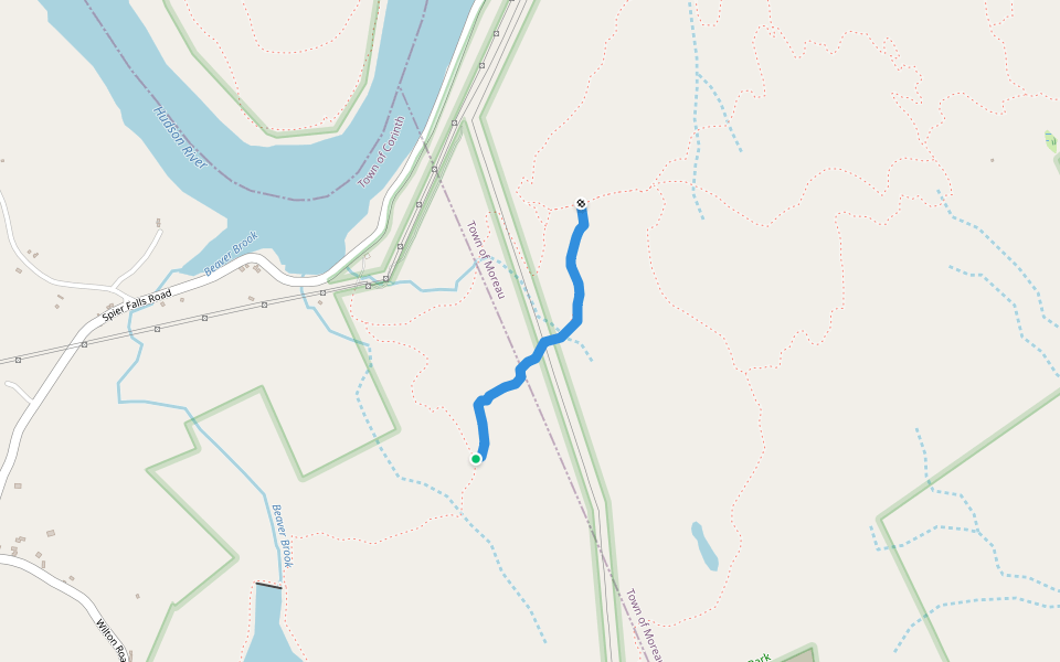 new connector (un-marked) walking route map in Corinth