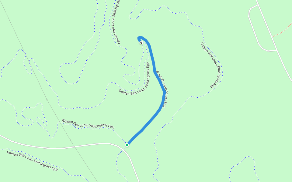 B cutoff, Switchgrass Epic walking route map in Sylvan Grove