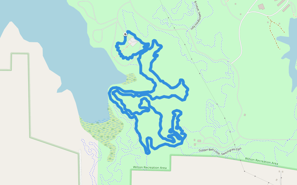 EZ Loop, Switchgrass Epic walking route map in Sylvan Grove