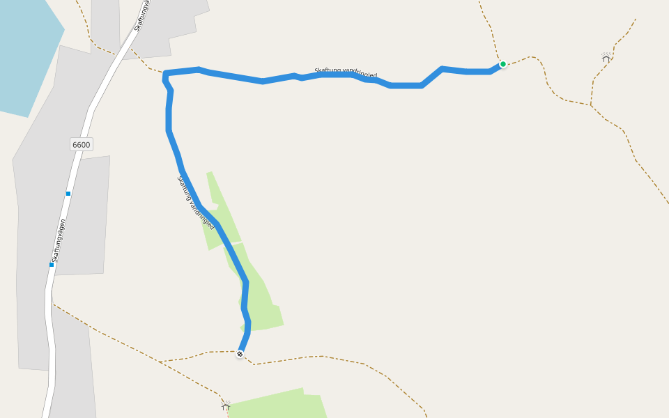 Skaftung vandringled walking route map in Särsbacka