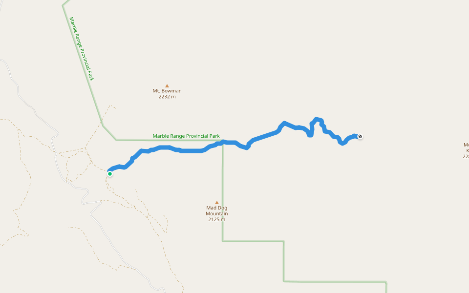 Wild Horse Ridge walking route map in Clinton