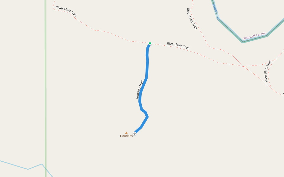 Hoodoo Trail walking route map in Forestburg