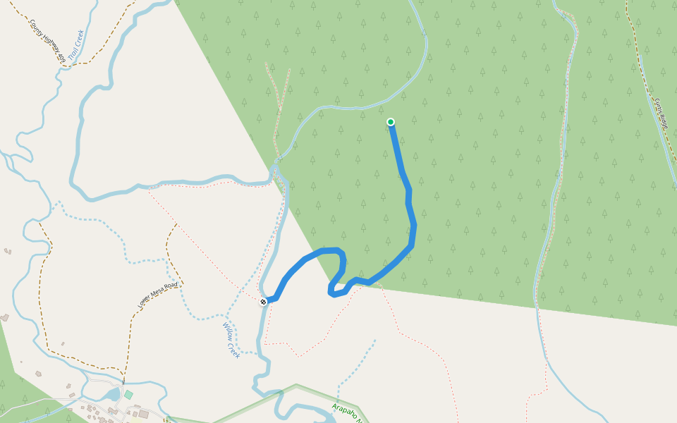 Moose Paddle Express walking route map in Granby