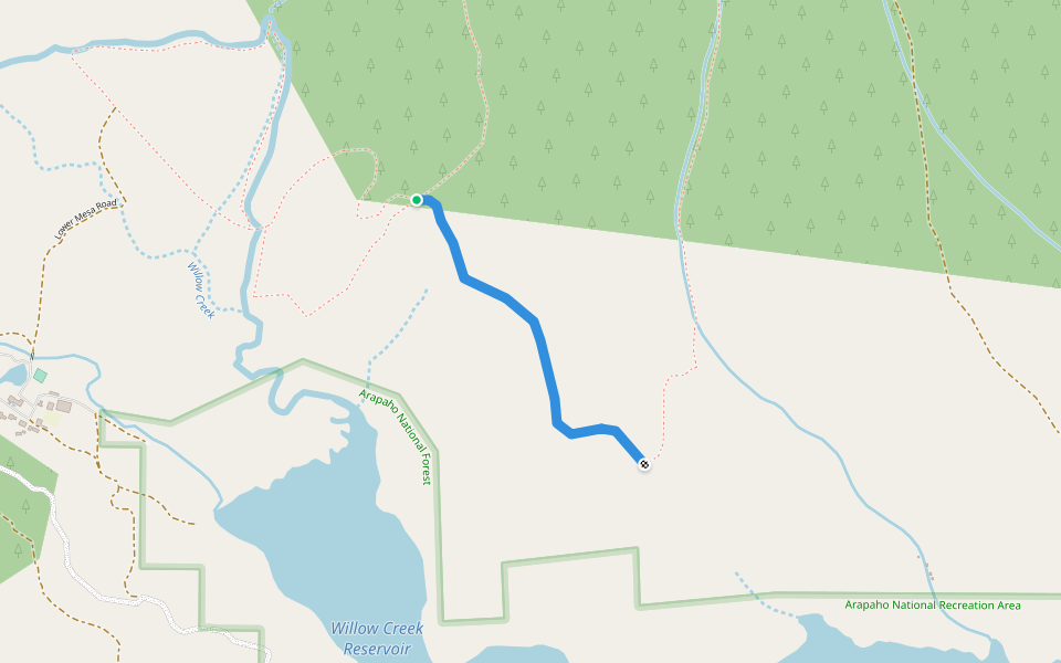 Bookshelf South walking route map in Granby