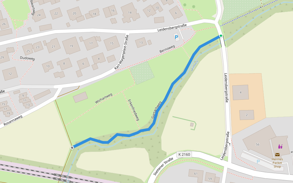 Gartachweg walking route map in Schwaigern